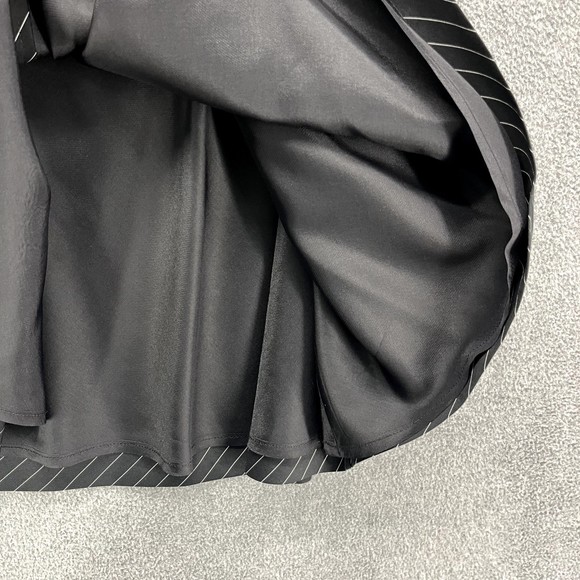 ANN TAYLOR Skirt Womens Size 2 Black Striped Embroidered Floral A-Line Wrap - Picture 9 of 13